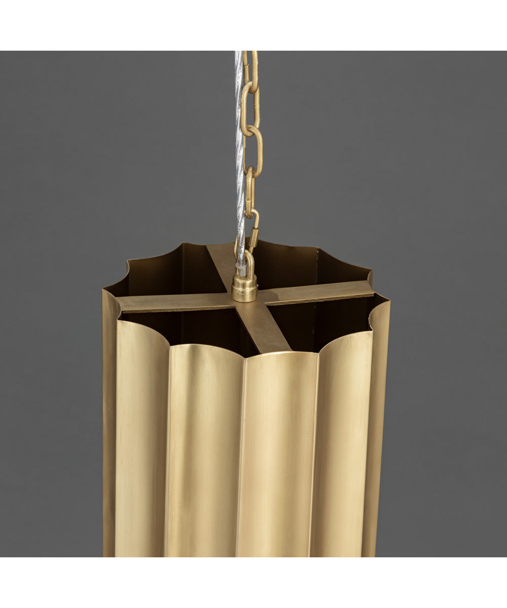 Allegra 1-Light Mini Pendant Weathered Brass