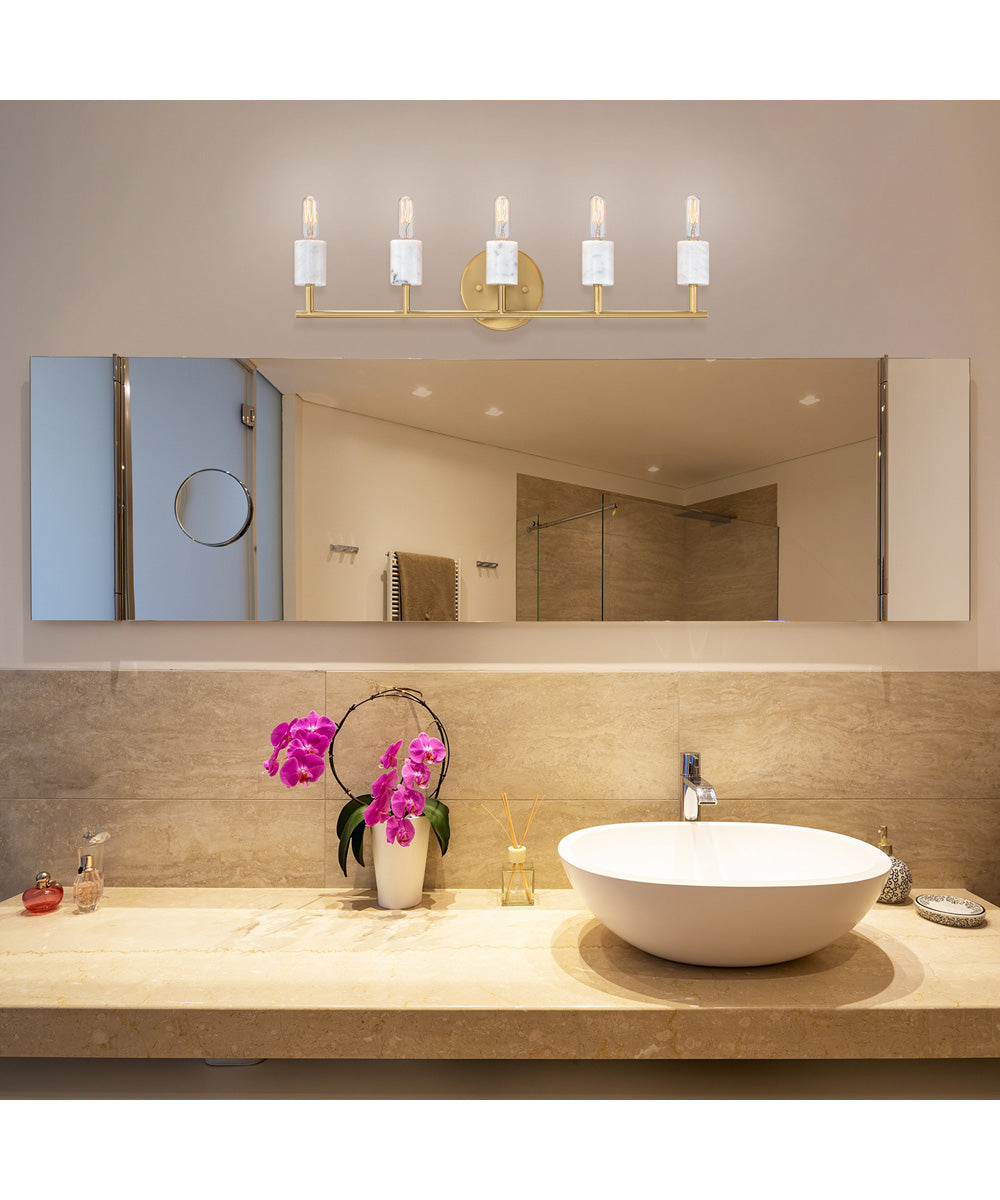 Star Dust 5 Light Vanity Brushed Gold