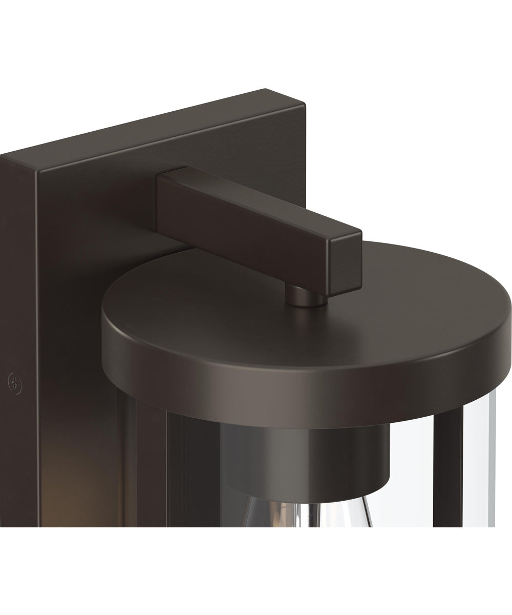 Kagen Small Outdoor Wall Light with Clear Glass Panels Antique Bronze