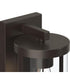 Kagen Small Outdoor Wall Light with Clear Glass Panels Antique Bronze