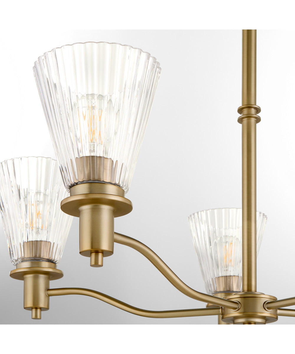 Lawton 5-light Chandelier Brushed Brass