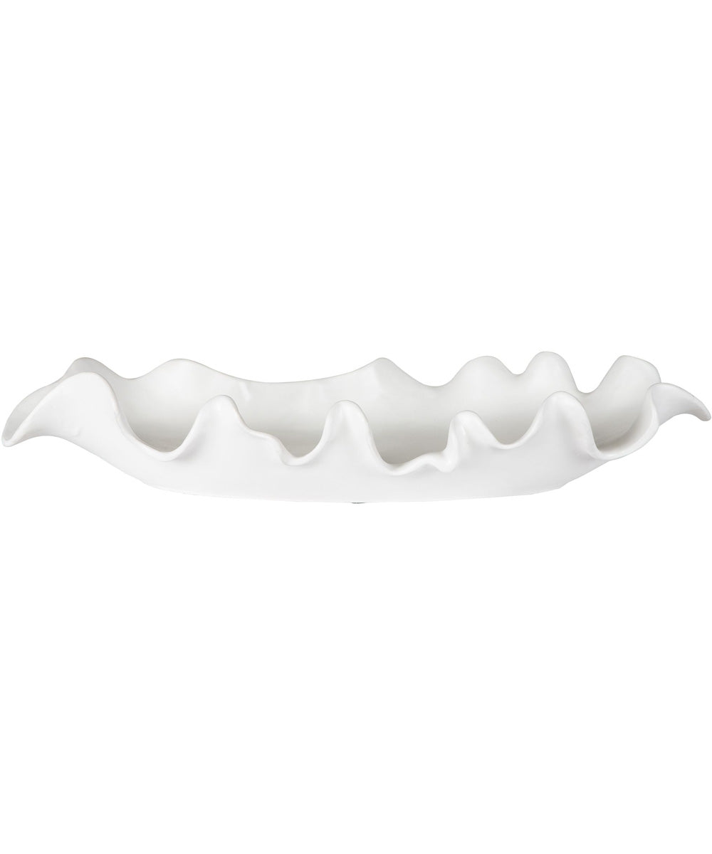 Ruffled Feathers Modern White Bowl