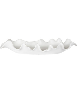 Ruffled Feathers Modern White Bowl
