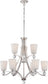 30"W Connie 9-Light Chandelier Polished Nickel