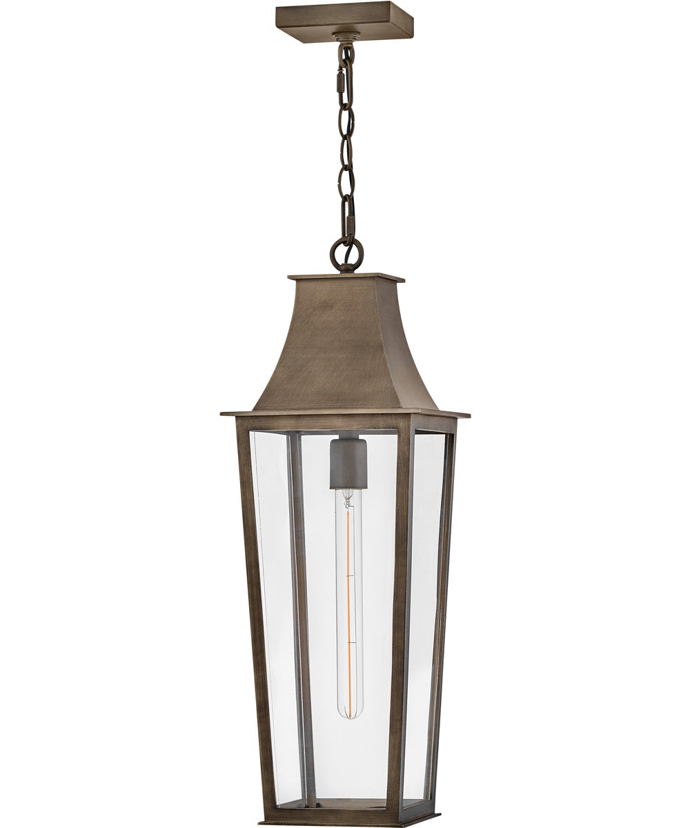Georgetown Coastal Elements  1-Light Large Hanging Lantern in Burnished Bronze