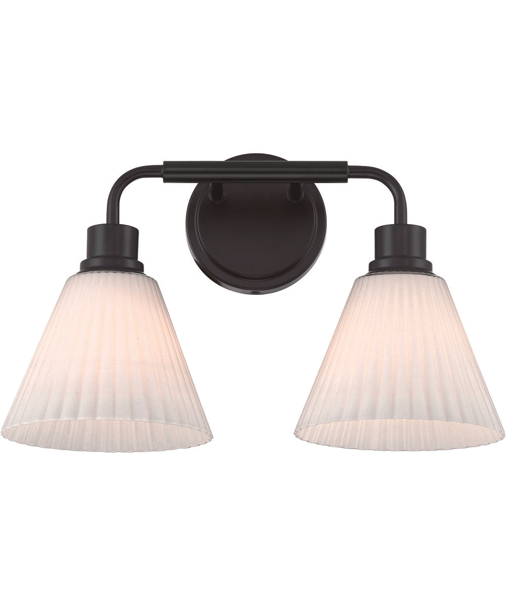 Pleated II 2-Light Lighting Flat Black