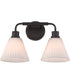 Pleated II 2-Light Lighting Flat Black