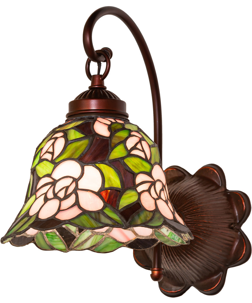 8" Wide Begonia Wall Sconce