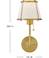 Clarke 1-Light Medium Single Light Sconce in Lacquered Dark Brass