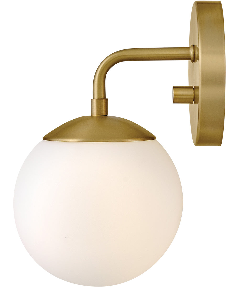Julep 1-Light Medium Single Light Sconce in Lacquered Brass