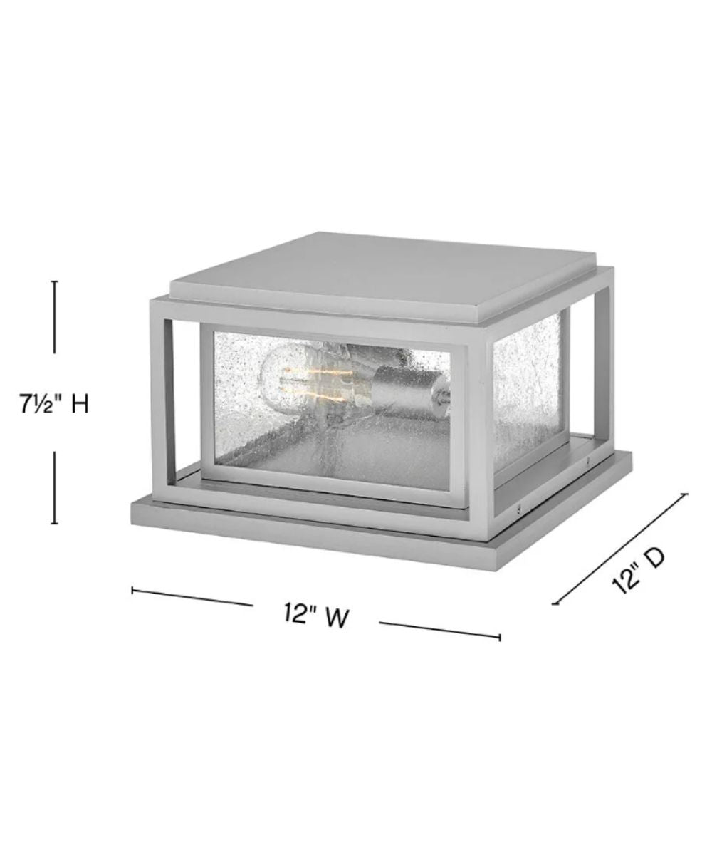Republic 2-Light Small Pier Mount Lantern 12v in Satin Nickel