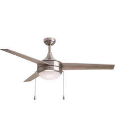 Trio Pull 52 inch 3-Blade Fan w Pull Chain Satin Nickel