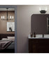 Mack 2-Light Vanity Light with Layered Glass Shades Matte Black