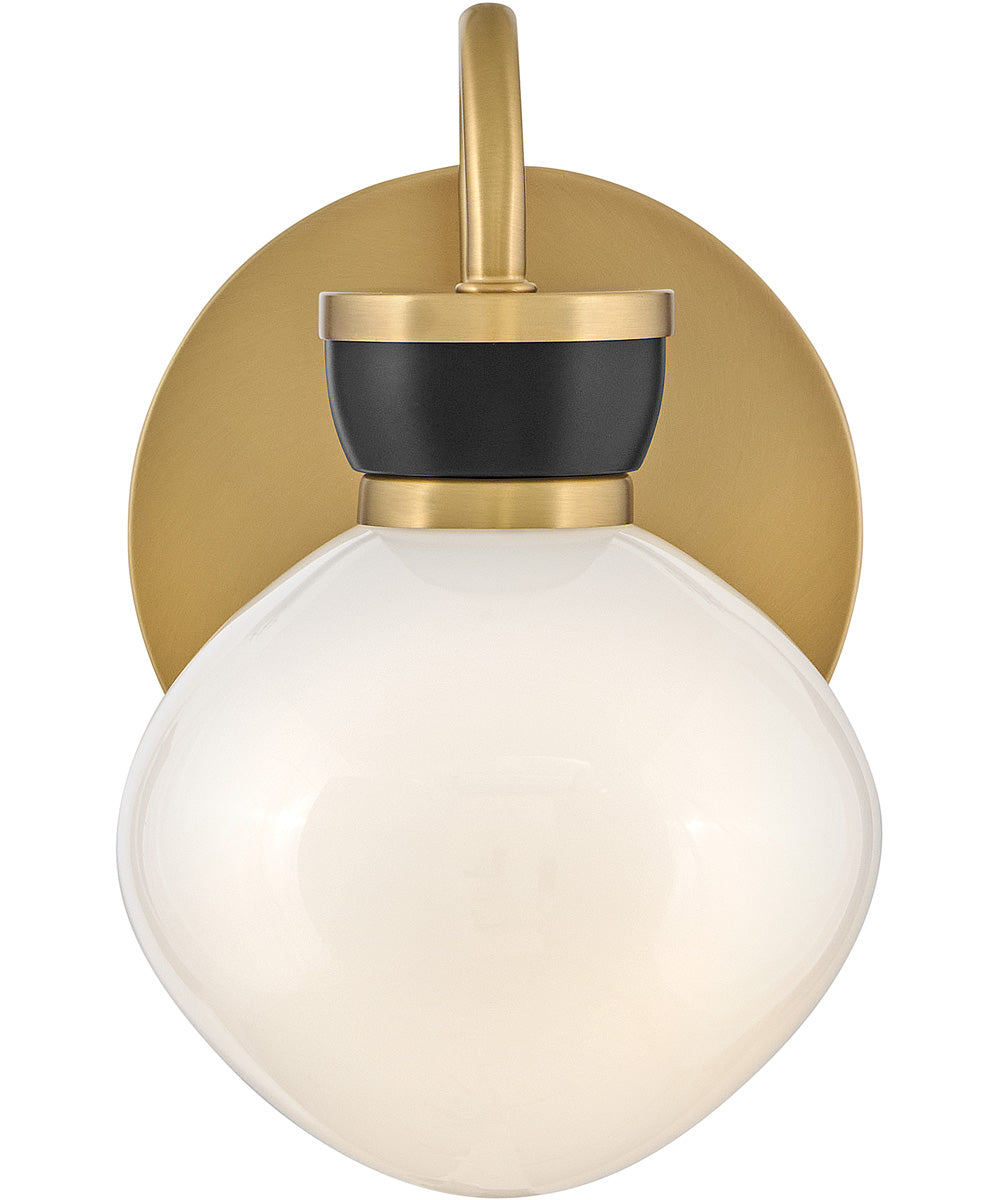 Lucy 1-Light Small Single Light Sconce in Lacquered Brass