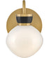 Lucy 1-Light Small Single Light Sconce in Lacquered Brass