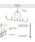 Mack 5-Light Linear Chandelier with Layered Glass Shades Brushed Nickel