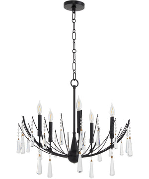 Eloise 5-light Chandelier Matte Black