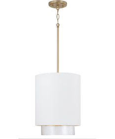 Weller 1-Light Pendant Matte Brass and White