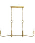 Ilia 6-Light Island Chandelier Brushed Gold