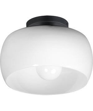 Glazed Flush Mount White / Black