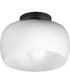 Glazed Flush Mount White / Black