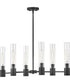 Shea 6-Light Small Linear Chandelier in Black