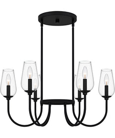 Viscount 6-light Chandelier Matte Black