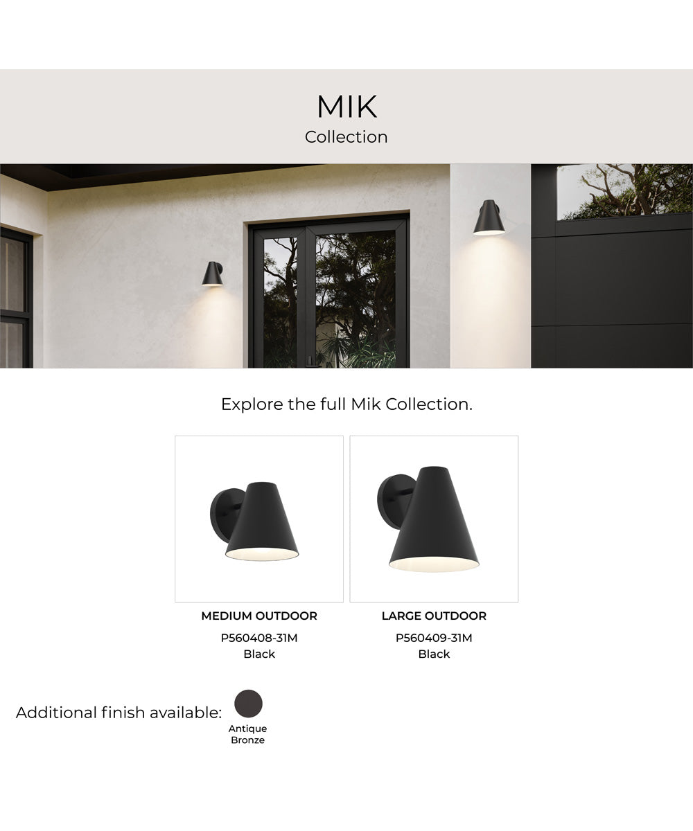 Mik Medium Outdoor Wall Light Matte Black