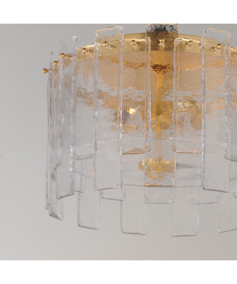 Warren 2-Light Flush Mount Gold Leaf