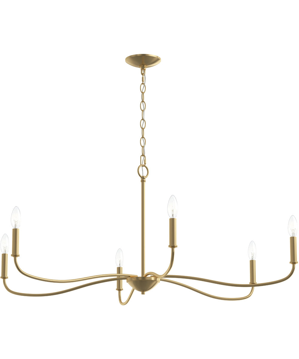 Ilia 6-Light Extra Large Chandelier Brushed Gold