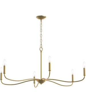 Ilia 6-Light Extra Large Chandelier Brushed Gold