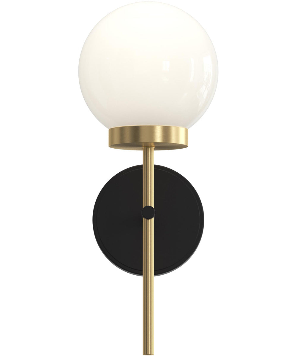 Rigsby 1-Light Wall Sconce Matte Black and Brushed Gold