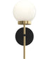 Rigsby 1-Light Wall Sconce Matte Black and Brushed Gold