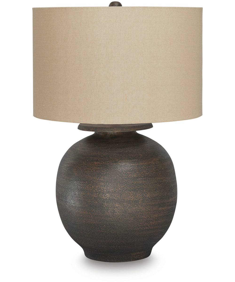 Carlenbury Metal Table Lamp Antique Brown