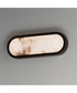 Plinth 15 inch LED Alabaster Wall Sconce Dark Bronze