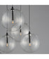 Global 9-Light LED Chandelier Black