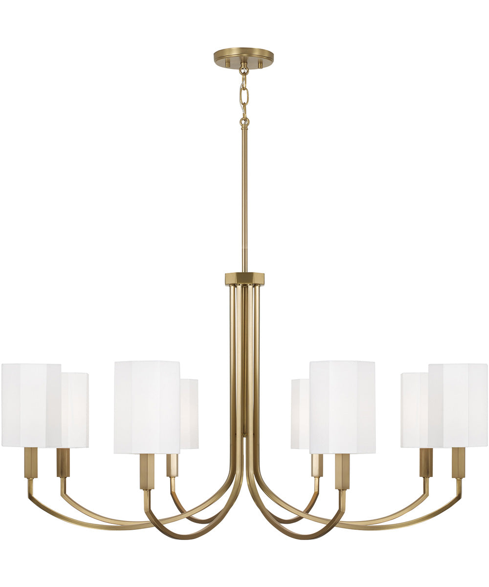 Adrian 8-Light Chandelier Aged Brass