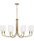Adrian 8-Light Chandelier Aged Brass