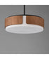 Draughtsman 18 inch Semi Flush Mount - Pendant Walnut / Black