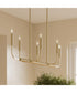 Reines 6-Light Linear Chandelier Brushed Gold