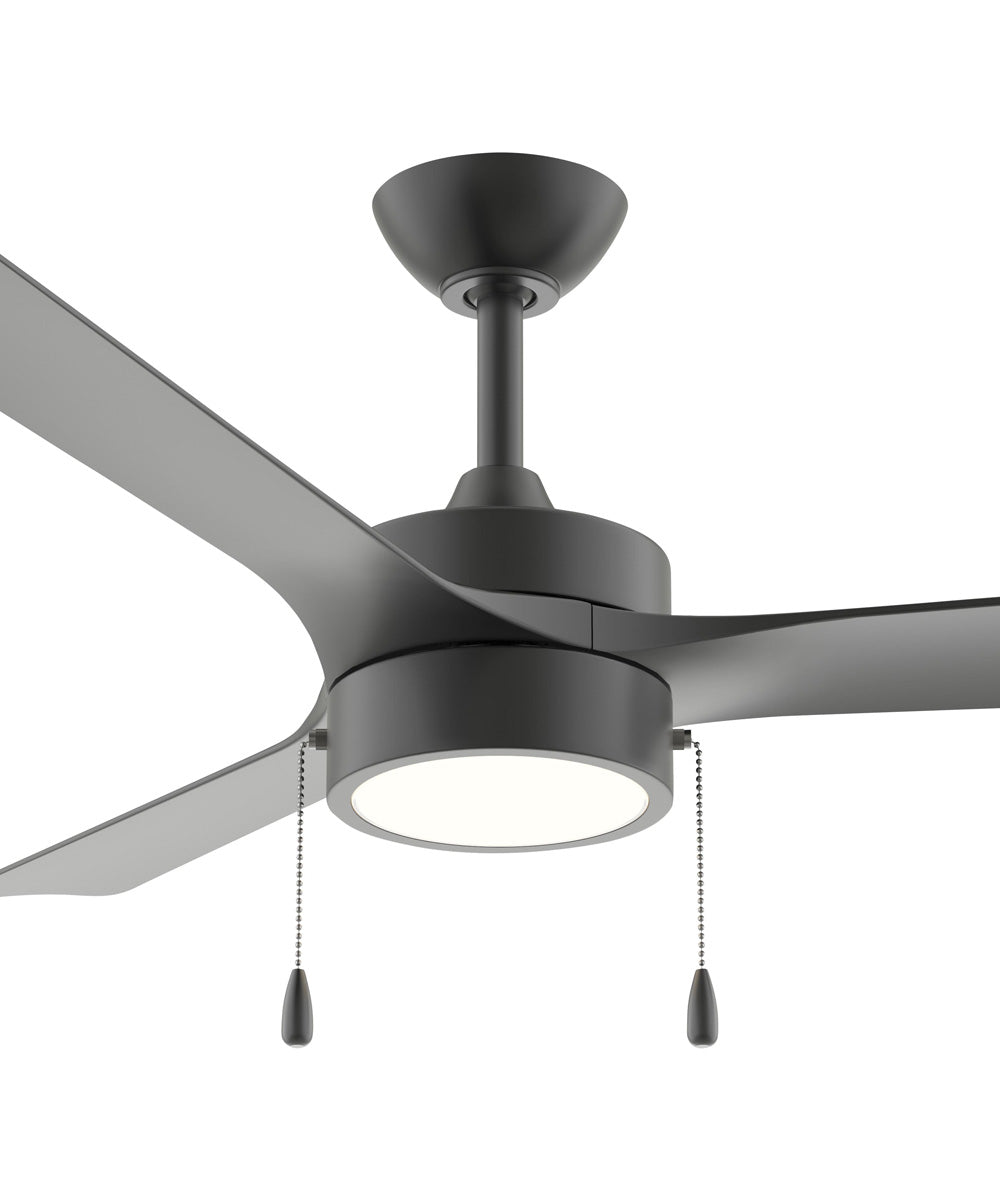 Axion I 52 in. 3-Blade Modern LED Ceiling Fan Matte Black