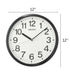 OPEN BOX 12" Business Wall Clock Black Glass Cover