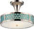 15"W Raindrop 2-Light LED Close-to-Ceiling Polished Nickel