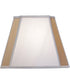 9x15x12 Off White & Tan Silk Shantung Cut Corner Square Softback Lampshade