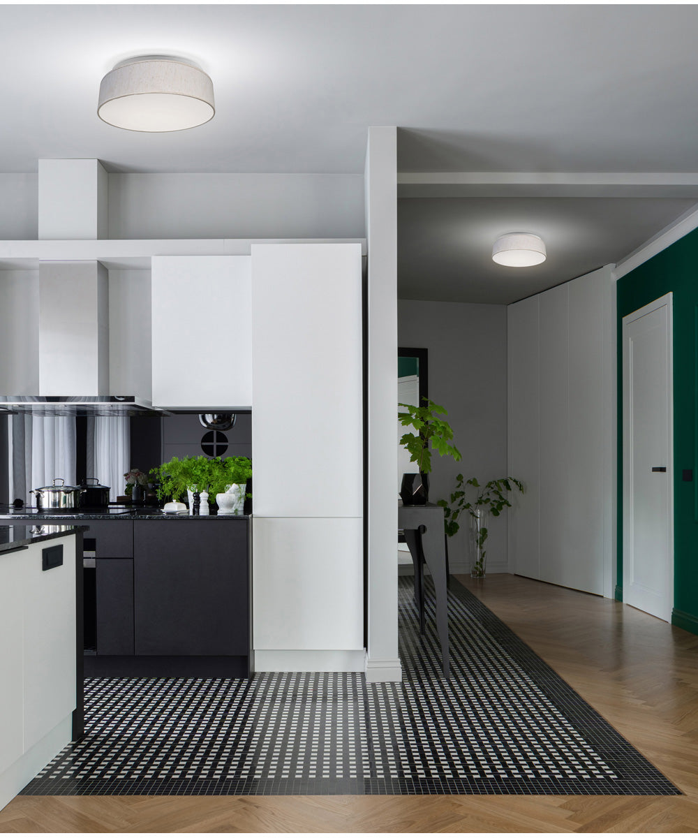 Close-to-Ceiling Beige Fabric