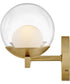 Sunni 2-Light Small Two Light Vanity in Lacquered Brass