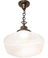 16" Wide Revival Schoolhouse Traditional Globe Pendant