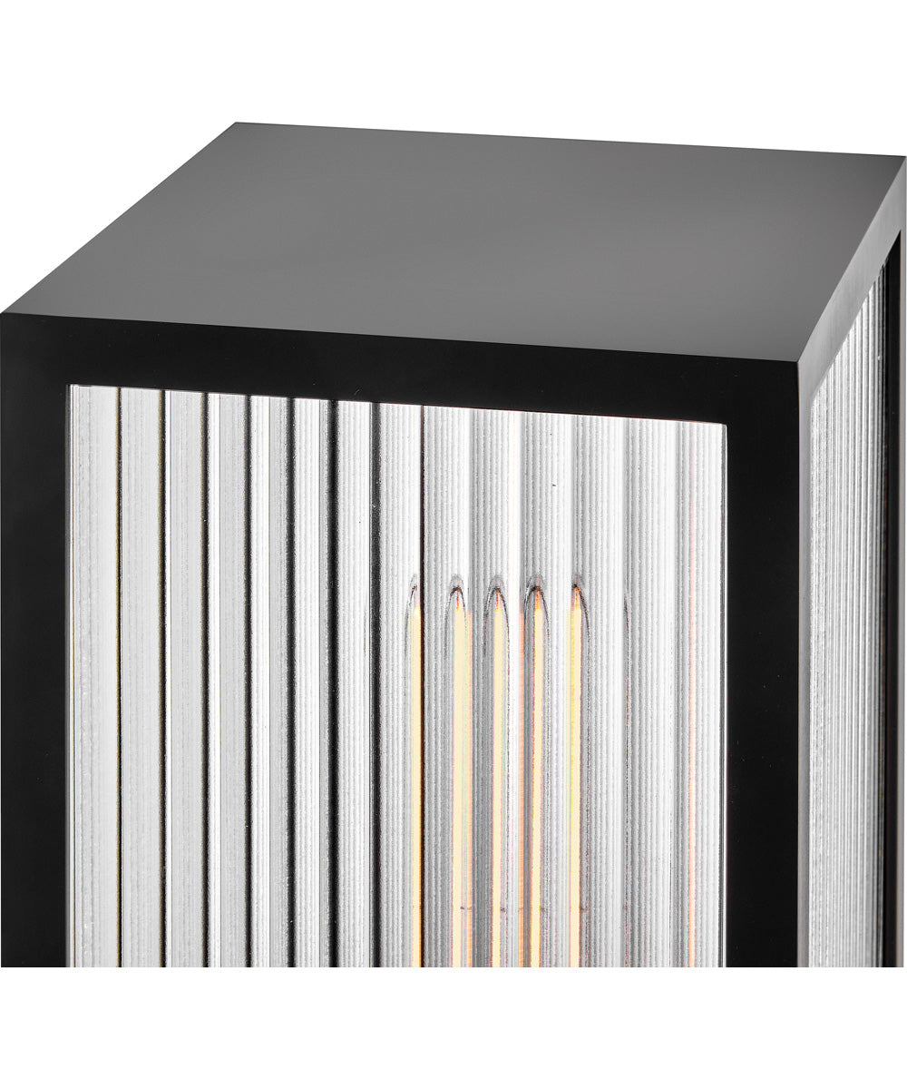 Torrent 1-Light Large Pier Mount Lantern in Black