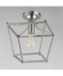 Clifton Single Pendant / Semi-Flush Satin Nickel