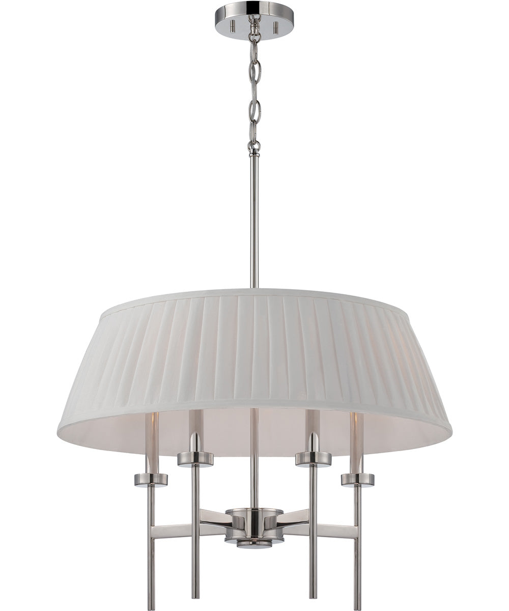 24"W Benson 4-Light Pendant Polished Nickel